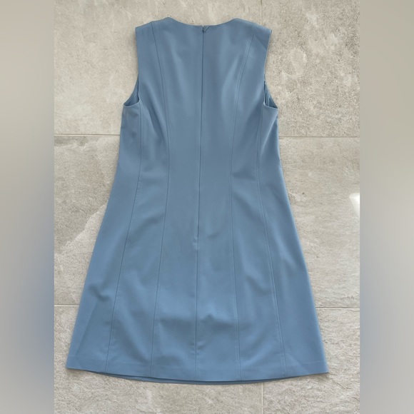 Theory Helaina Dress Size 4 Blue Sleeveless Wool Blend A-line *See Notes* - Picture 13 of 14